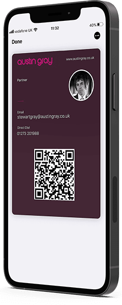 Digital wallet card on an iPhone